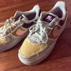 Nike Air Force 1 Low Tear Away Shoes Fauna Brown Women's Size 7.5